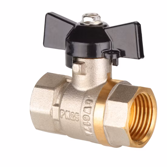 Good Reputation Buttfly Handle Brass Ball Valve